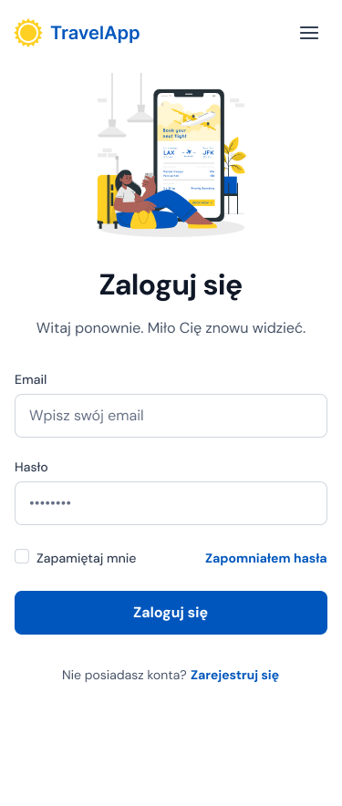 YourTrip Login Screen